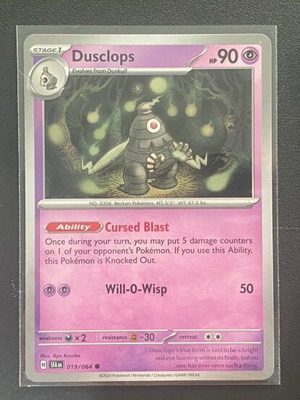 Pokemon Cards Duskull-Dusclops-Dusknoir SFA new, set of 3 evolution series