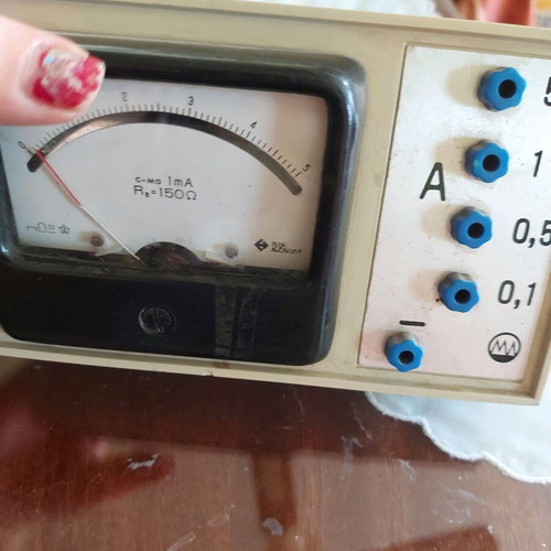 Ammeters from the socialist era used, pack of two