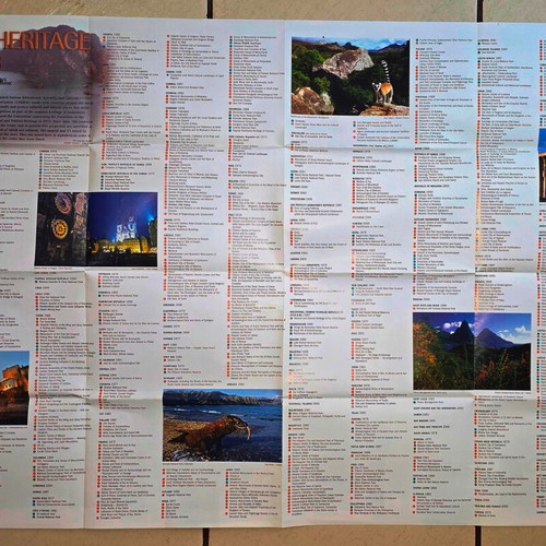 World Heritage 2007-2008 map by National Geographic