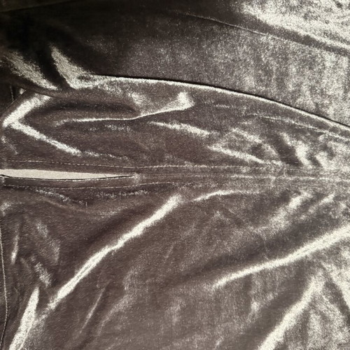 Zara Trafaluc silver velvet maxi dress, size M