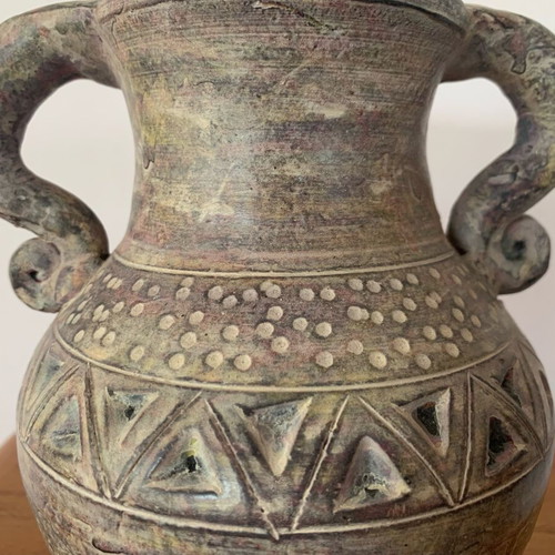 Vintage ceramic decorative amphora vase like new