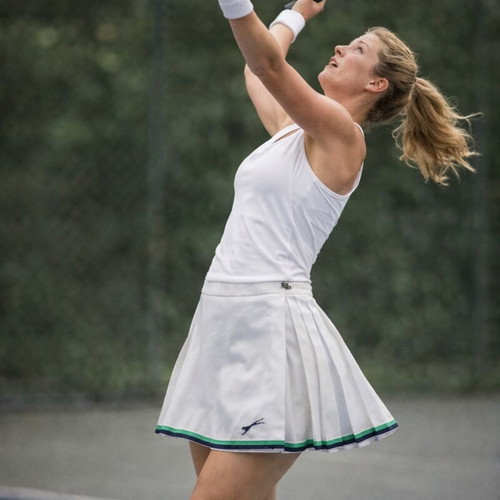 Slazenger vintage tennis skirt like new, white with green logo