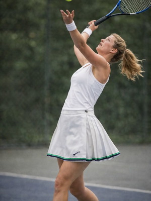 Slazenger vintage tennis skirt like new, white with green logo