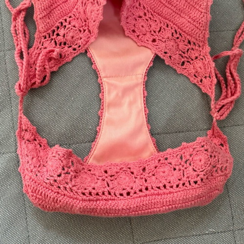 Zara knitted bikini used, pink, size S