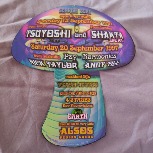 Die-Cut Flyer Sunrise Zone 1997 collectible, like new