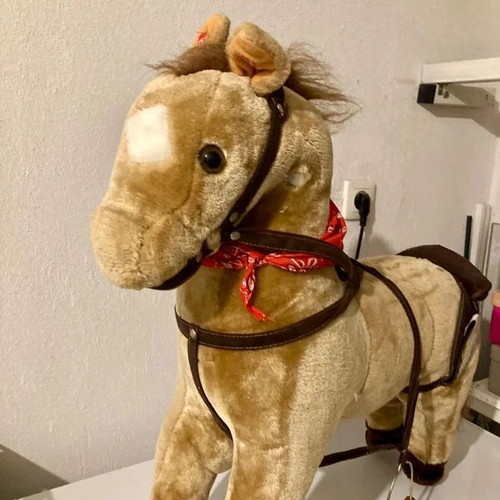 Children's rocking horse used, plush with sound