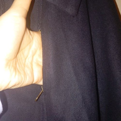 Stradivarius cape dark blue M-XL like new, 80% wool