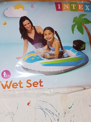 Inflatable children's boat new in sealed packaging