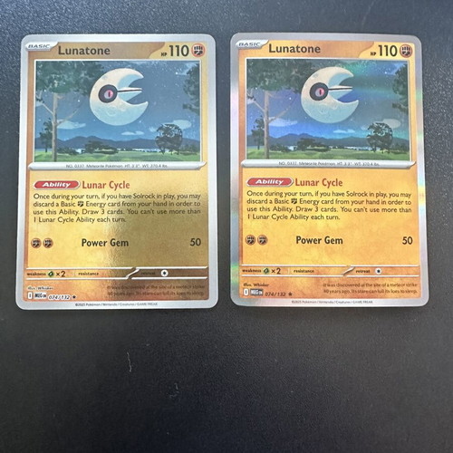 Lunatone 074/132 Mega Evolution Holo & Reserve Pokemon card