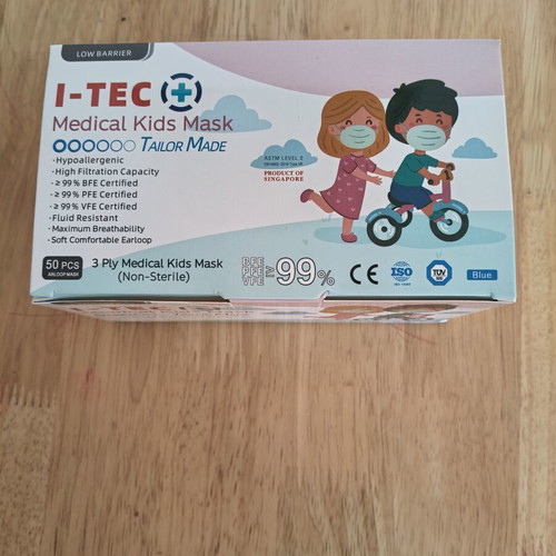 I-tec Medical Kids Masks blue, new, pack of 50