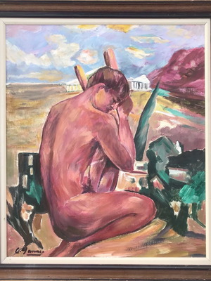 Oil painting by Konstantinos Yiannakopoulos (Yannaco) like new