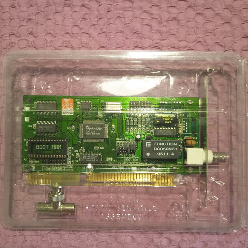 Genius LAN GE2000II Ethernet Adapter sealed vintage ISA combo card, new