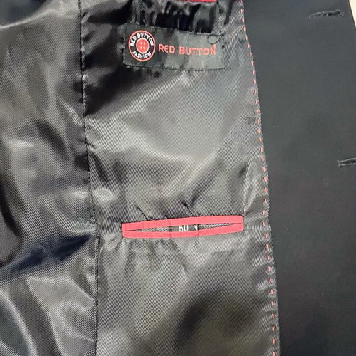 Black Red Button Suit like new