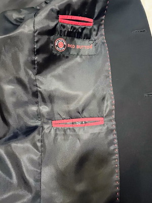Black Red Button Suit like new