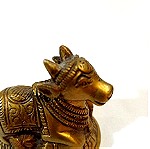  Παλιό χειροποίητο  μπρούτζινο διακοσμητικό Nandi ( ταύρος vahana του ινδουιστικού θεού Shiva).