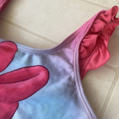 Disney Minnie Kids' Swimsuit like new, ruffled straps, ages 7-8