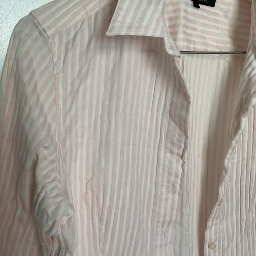 Jaeger classic striped shirt like new, soft pink with white stripes