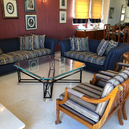 Living room set used with sofas, tables and armchairs