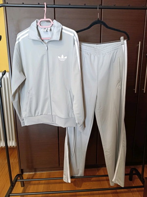 Adidas tracksuit set new, grey and silver, size M