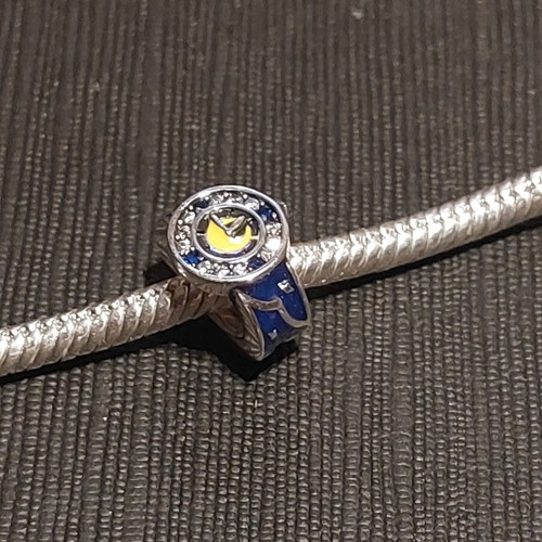 Charm watch A.L.E. new, silver with blue and yellow enamel