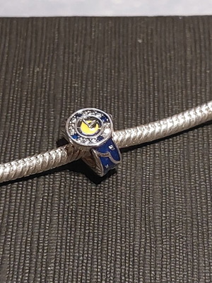 Charm watch A.L.E. new, silver with blue and yellow enamel