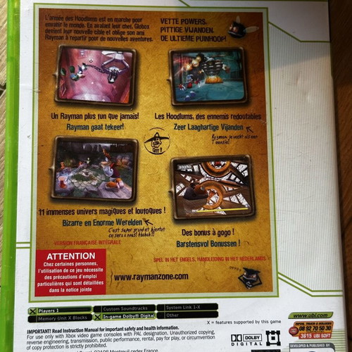Rayman 3 Hoodlum Havoc Xbox game like new, complete with manual