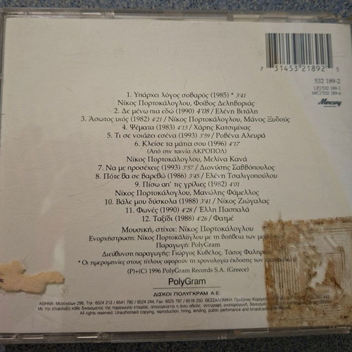 Νίκος Πορτοκάλογλου Άσωτος Υιός CD σαν καινούργιο, έντεχνο