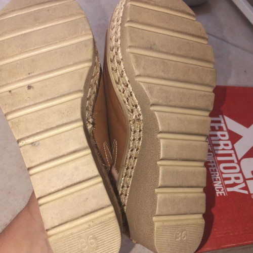 Women's Platform Sandals Size 36 Like New Beige Brown