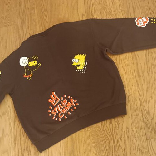 H&M x The Simpsons Loose-Fit Sweatshirt Like New, Dark Brown