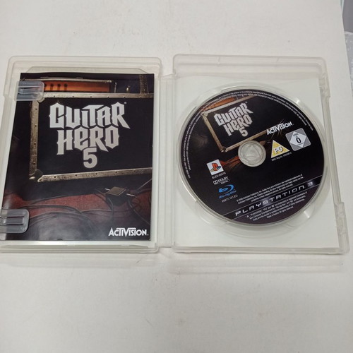 Playstation 3 Guitar Hero 5 game used with manual