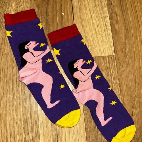 Socks new with funny multicolor design