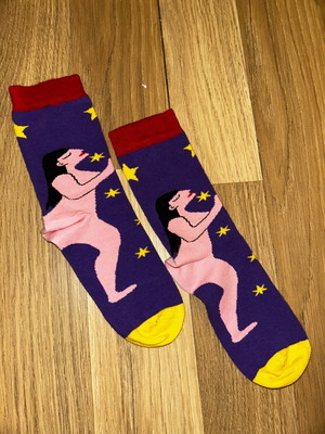 Socks new with funny multicolor design