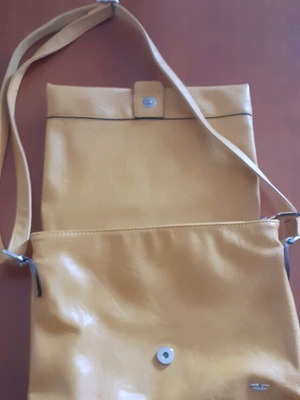 Shoulder bag used yellow/mustard with multiple compartments
