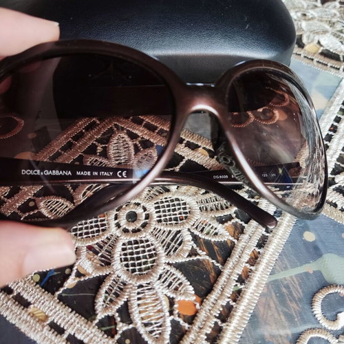Dolce & Gabbana DG 6035 women's sunglasses used, brown oversized frame