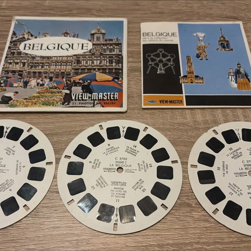 View-Master 3D set Belgique used, Sawyer's Europe reels and booklet