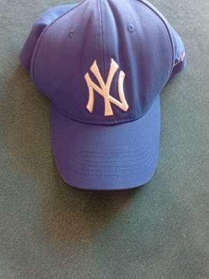 New Era blue cap used, fits NY