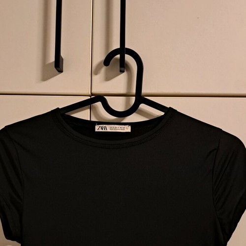 Zara basic black slim t-shirt small new