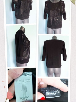 Okay by S'Oliver women's blouse with leather prints