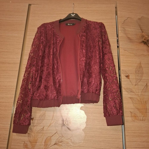 HYPE Lace Cardigan Women Bordeaux Like New