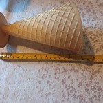 Glass ice cream bowls, cone-shaped, set of 5
