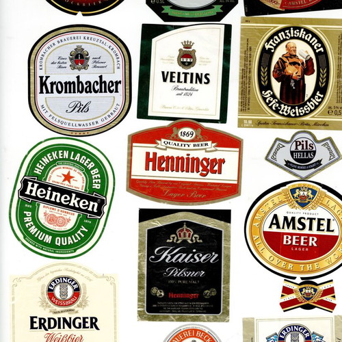 Beer labels used, Greek and foreign