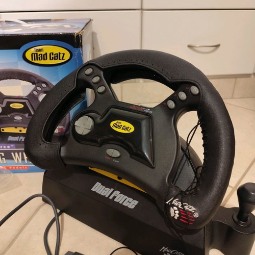 Mad Catz Dual Force Racing Wheel for PS2 like new with pedals