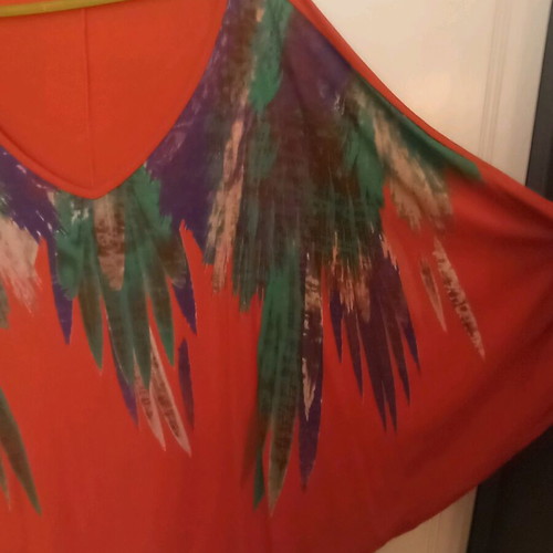 Mat Fashion blouse like new, viscose, wide batwing sleeves, plus size