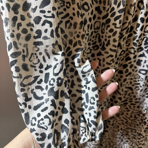 Zara midi leopard dress like new, cream and black, size L