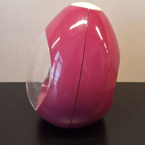 Blessing vintage 1970s pink egg-shaped alarm clock, West Germany