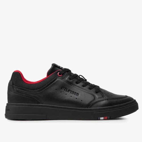 Tommy Hilfiger men's leather sneakers like new, black, size 45