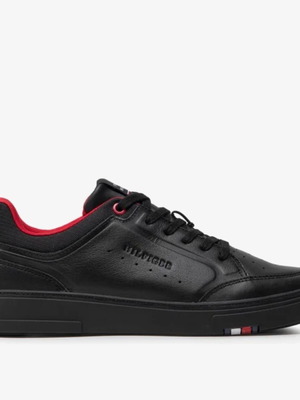 Tommy Hilfiger men's leather sneakers like new, black, size 45