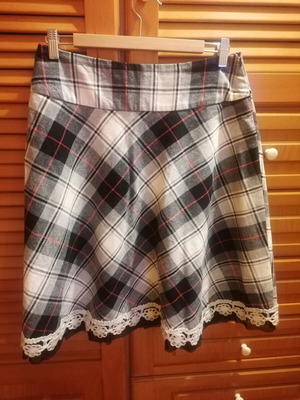 Lussile plaid skirt used with tulle size 48