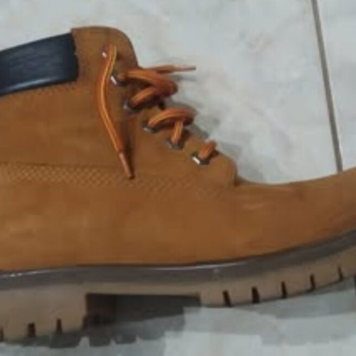 Boxer men's suede boots, brown and orange, size 41