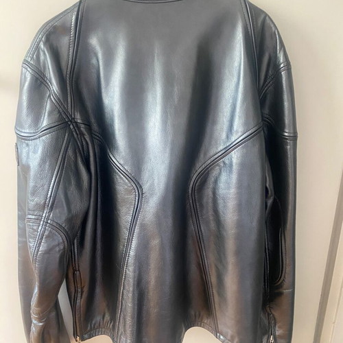 Belstaff Xelion leather motorcycle jacket metallic gray like new, size XXL